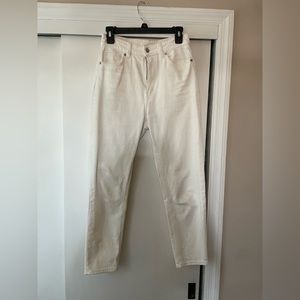 H and M straight white jeans